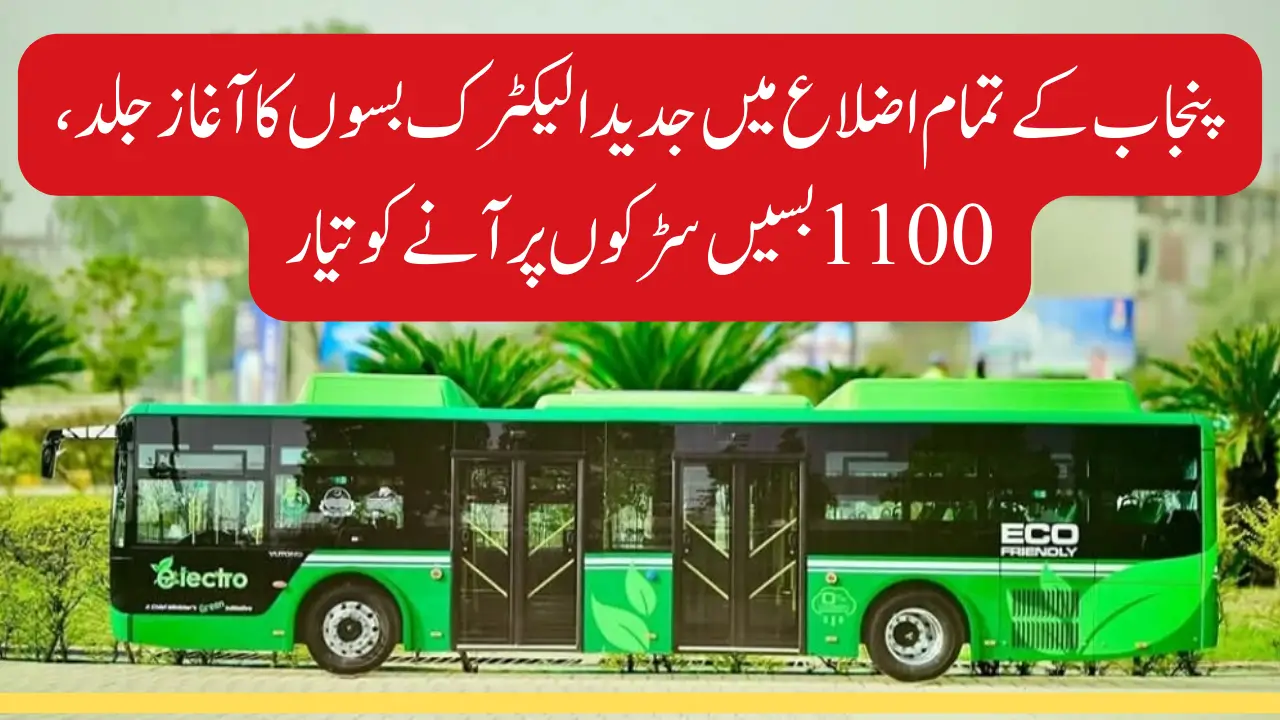 Launch of Modern Electric Buses in All Districts of Punjab Soon with 1100 Buses Ready for Roads