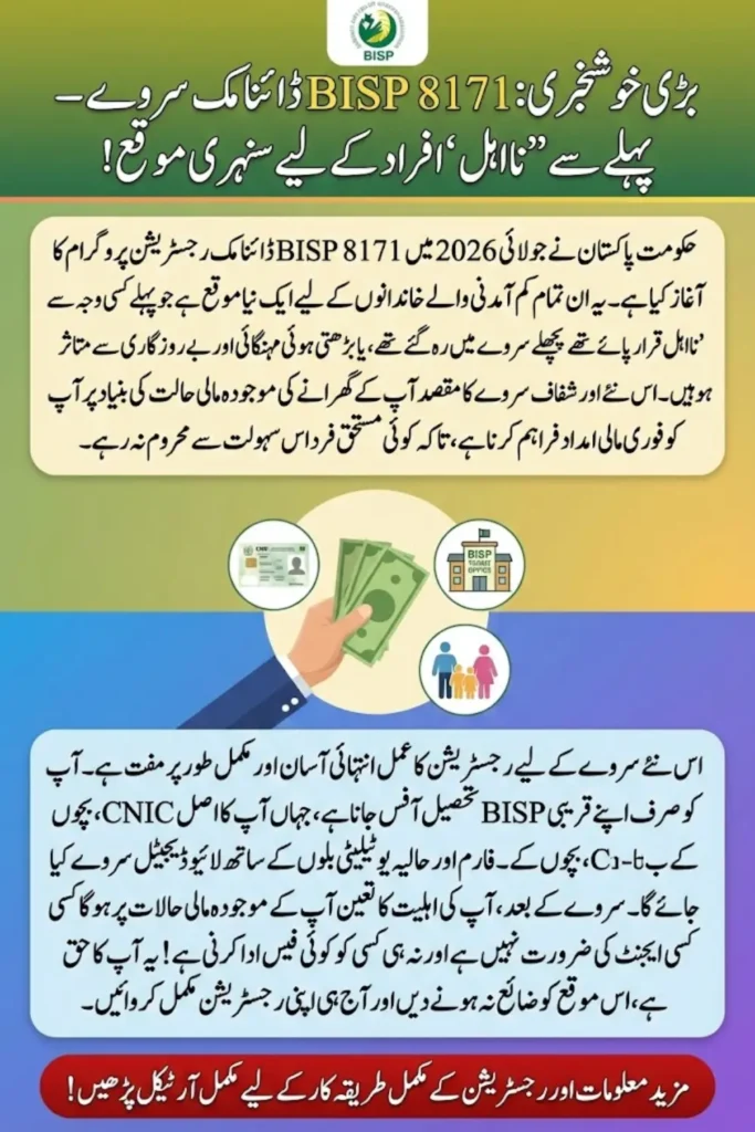 BISP 8171 Dynamic Registration Program October 2026 Latest Update for New Eligible Families