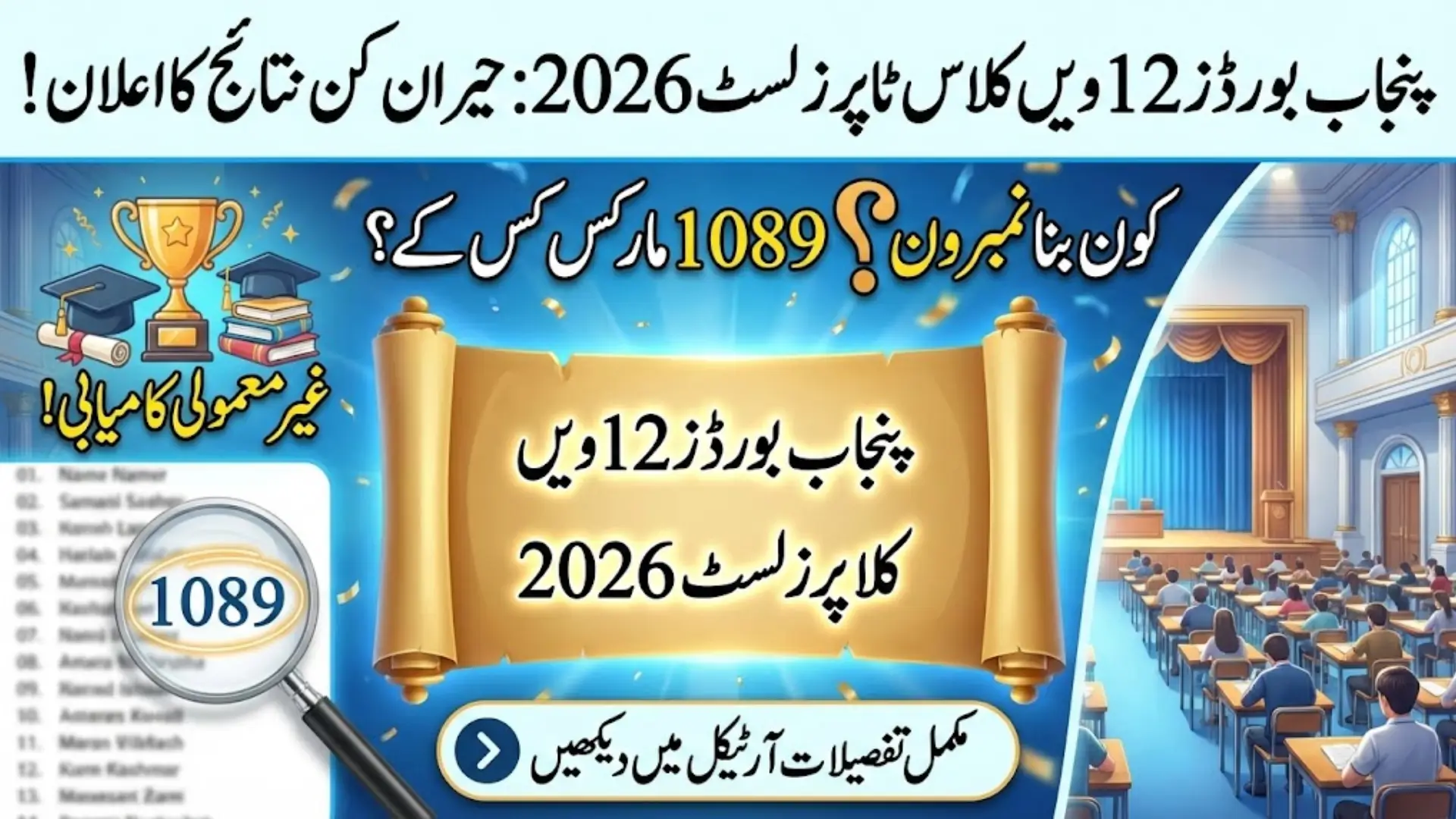 Punjab Boards 12th Class Toppers List 2026: Full Board-wise Ranking & Marks Revealed