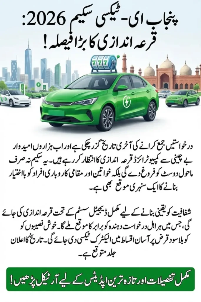 Punjab e-Taxi Scheme 2026: How the Lucky Winners Will Be Selected via Computerized Draw