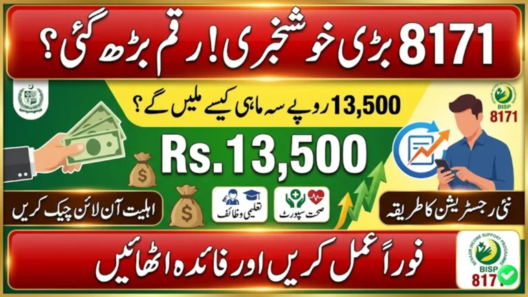 8171 Social Support System Pakistan 2026 Eligibility, Payments, Registration, and Guidance