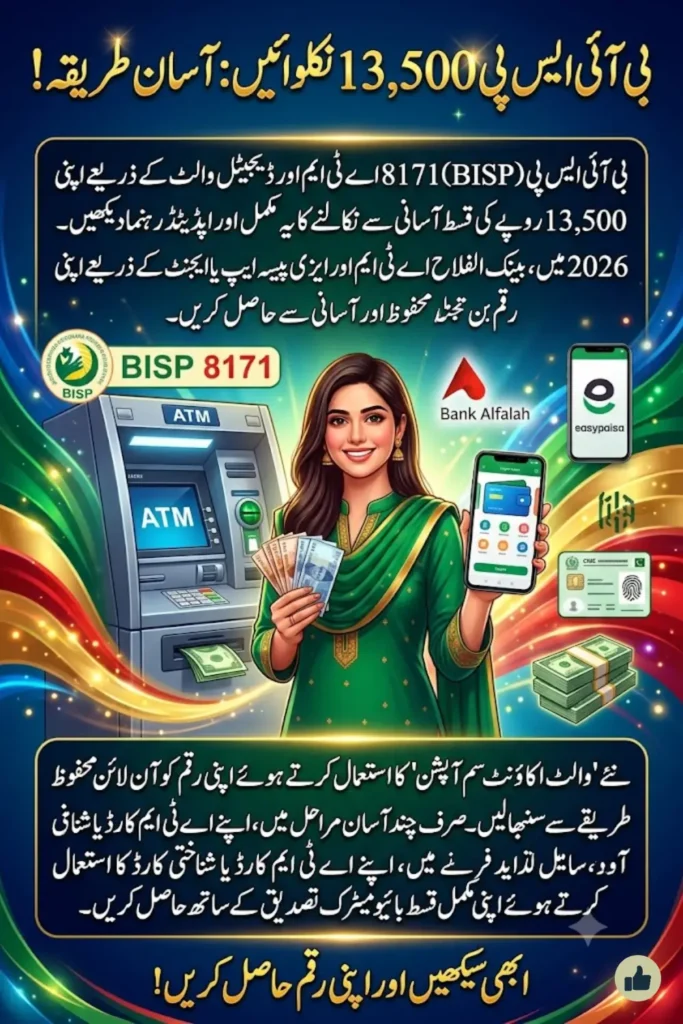 BISP 8171 ATM Guide Complete 2026 Update for Easy Withdrawals via Bank Alfalah and EasyPaisa