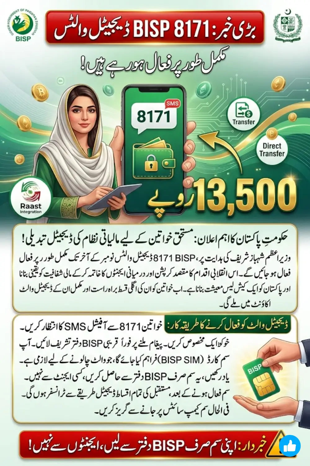 BISP 8171 Digital Wallets Going Live by End of November: How Eligible Women Will Receive Rs.13,500 Safely Know Full Activation Guide