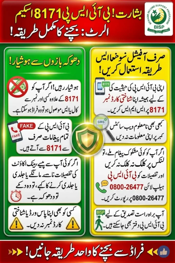 BISP 8171 Scam Alert: How to Spot Fake Calls and SMS and Protect Your CNIC (Free Registration Explained)