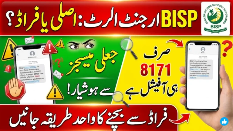 BISP 8171 Scam Alert: How to Spot Fake Calls and SMS and Protect Your CNIC (Free Registration Explained)