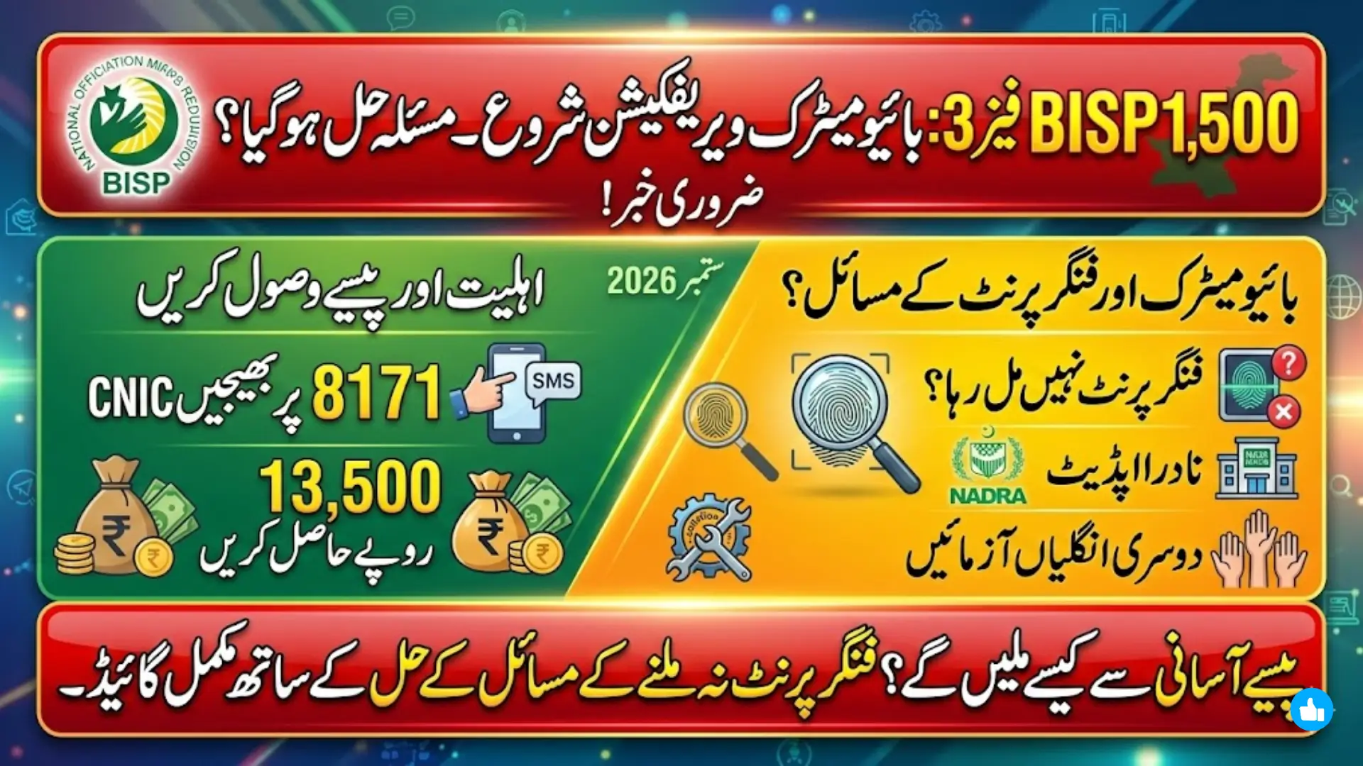 BISP Cash Payments NADRA Biometric Verification Empowering Women With Easy Steps