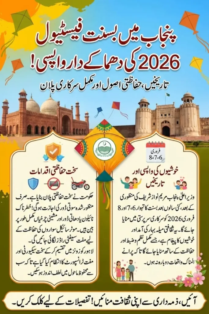 Basant Festival 2026 Official Return in Punjab: Dates, Safety Rules, and Complete Government Plan