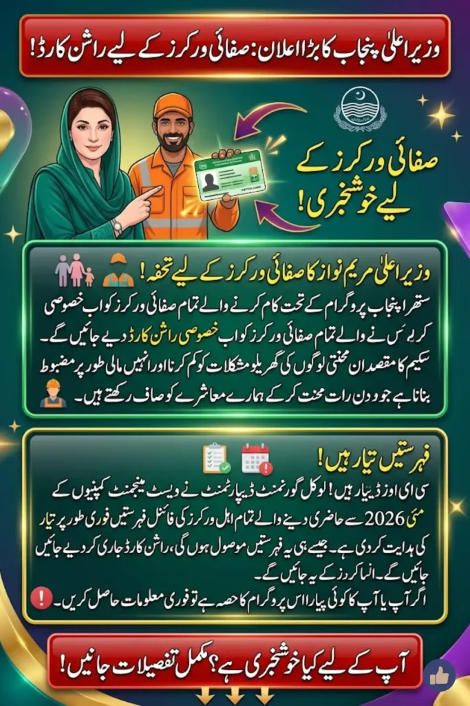 CM Punjab Ration Card for Suthra Punjab Workers: Eligibility List, Attendance Record & Rollout Plan