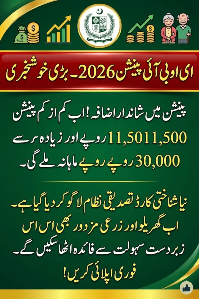 EOBI Pension 2026 Latest Update: Big Relief Announced for Retired Employees – Eligibility, CNIC Verification & Increased Pension Details