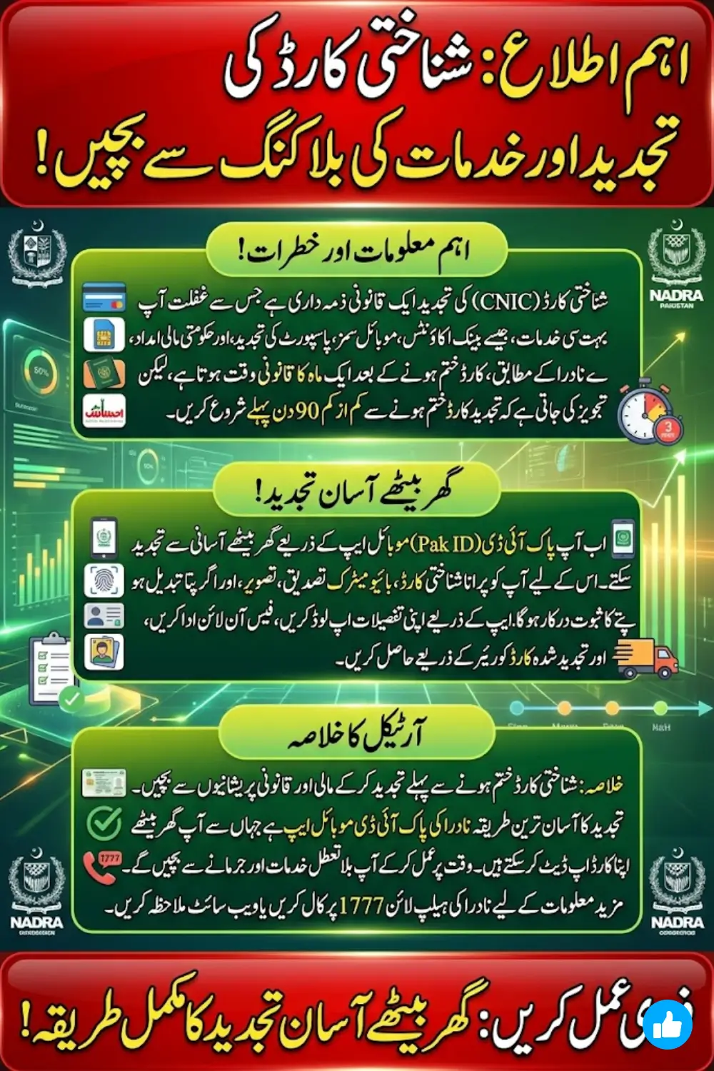 How to Complete Your CNIC Renewal Quickly: NADRA’s Latest Alert & Easy Mobile Renewal Steps