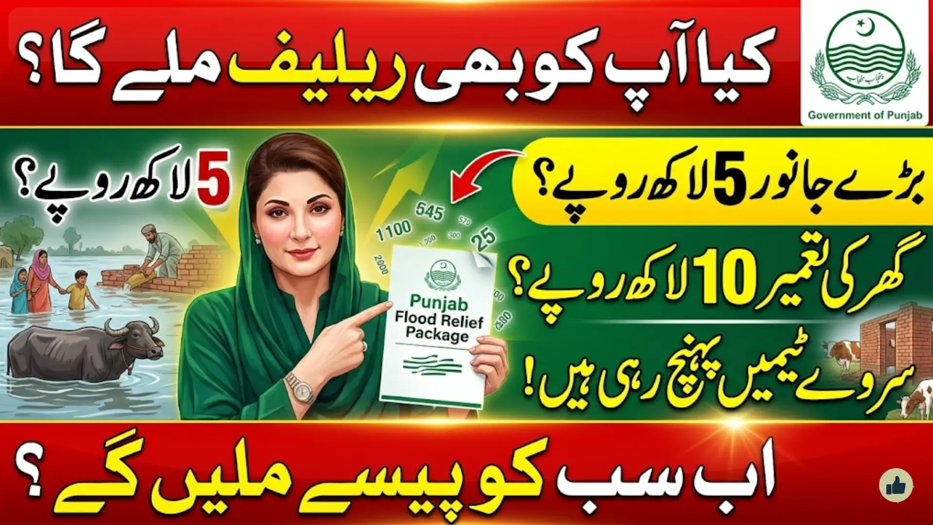 Punjab Flood Relief Package Announced by Chief Minister Maryam Nawaz