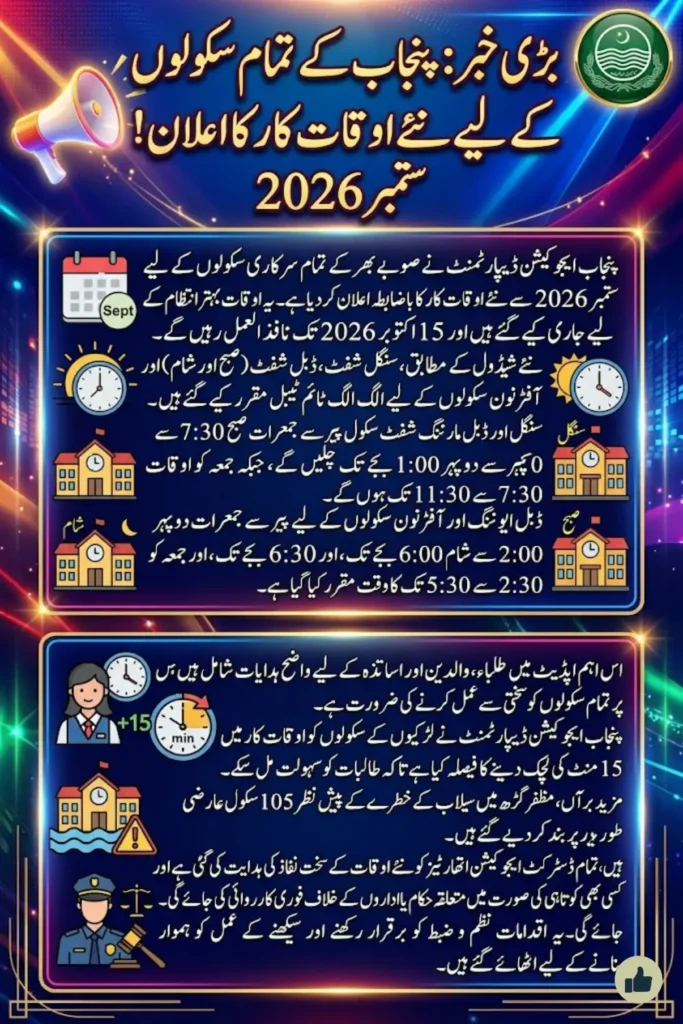 Punjab New School Timings Sep 2026 Unveiled: What Parents & Teachers Need to Know Until Oct 15