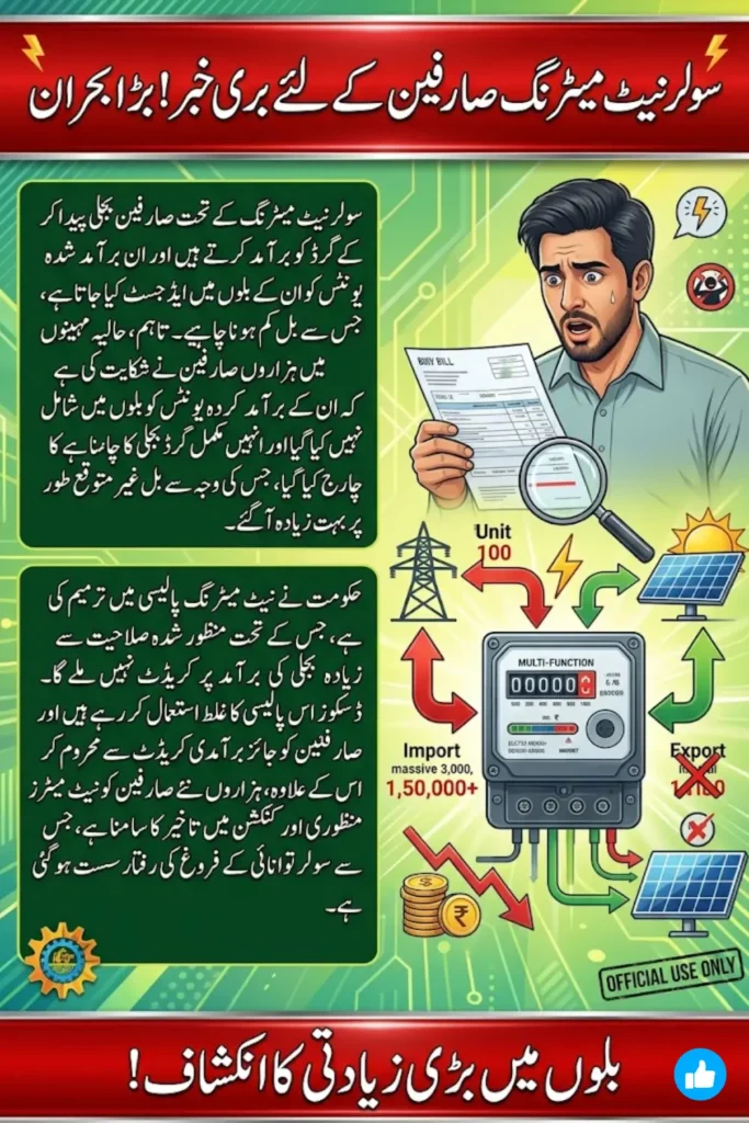 Solar Net Metering Crisis in Pakistan: Why Consumers Are Receiving Inflated Electricity BillsSolar Net Metering Crisis in Pakistan: Why Consumers Are Receiving Inflated Electricity Bills