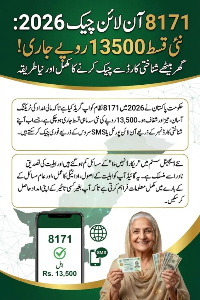8171 Online Check 2026 Complete CNIC Verification Guide for BISP & Ehsaas Payment Status