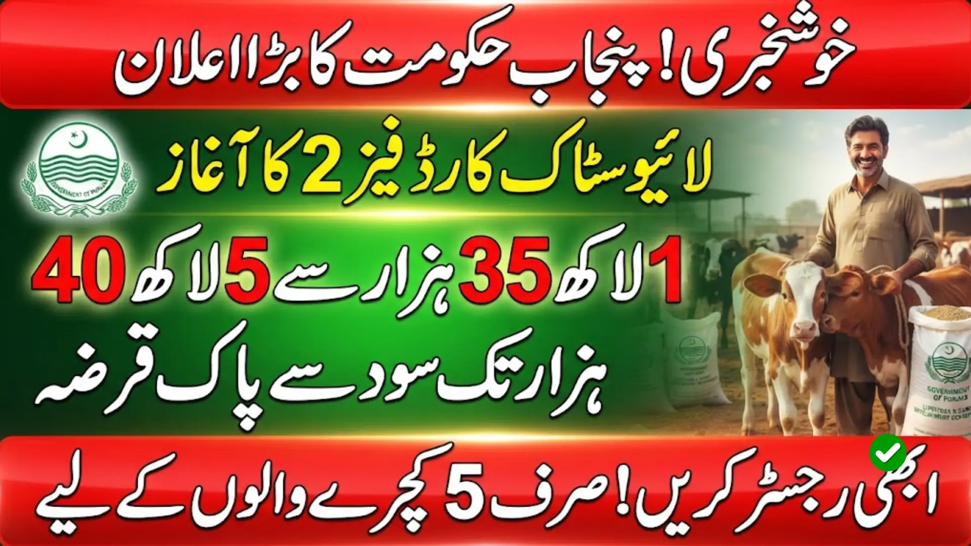 Punjab Livestock Card Program Phase 2 Launched – Interest-Free Loans up to PKR 540,000 for Cattle Farmers