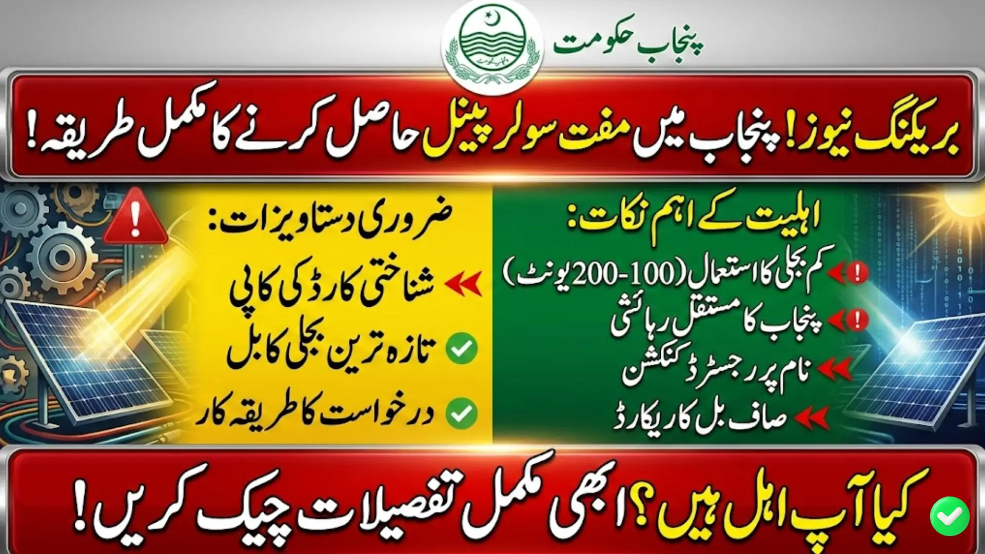 Punjab Free 50,000 Solar Panels Scheme 2026 Complete Guide for Eligibility & Application