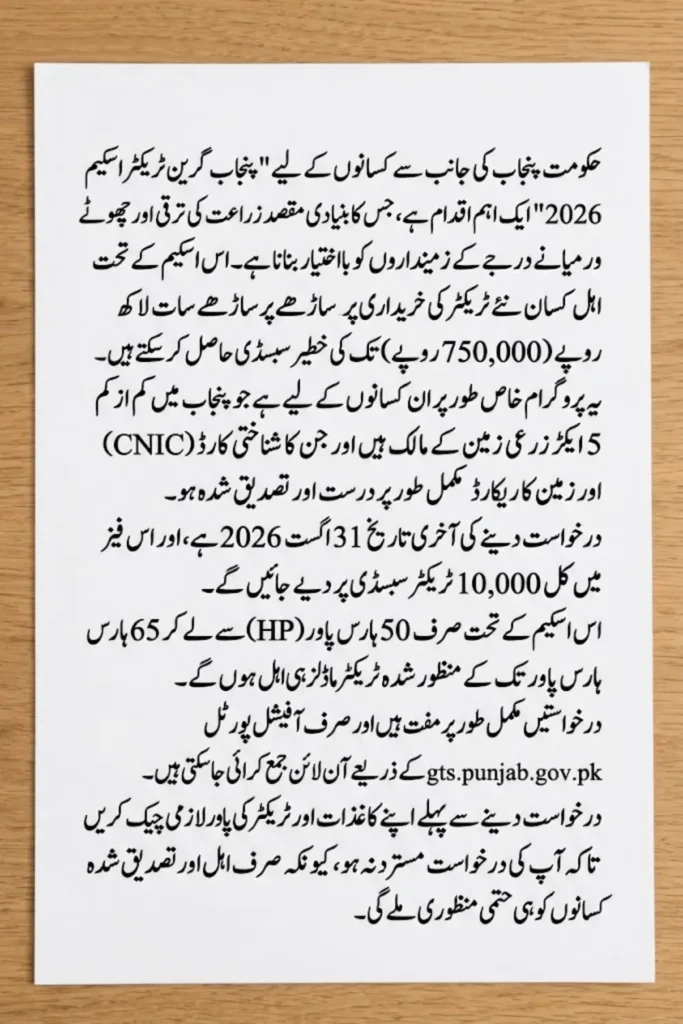 Punjab Green Tractor Scheme Phase 4 2026: Get Up to Rs. 750,000 Subsidy on a New Tractor