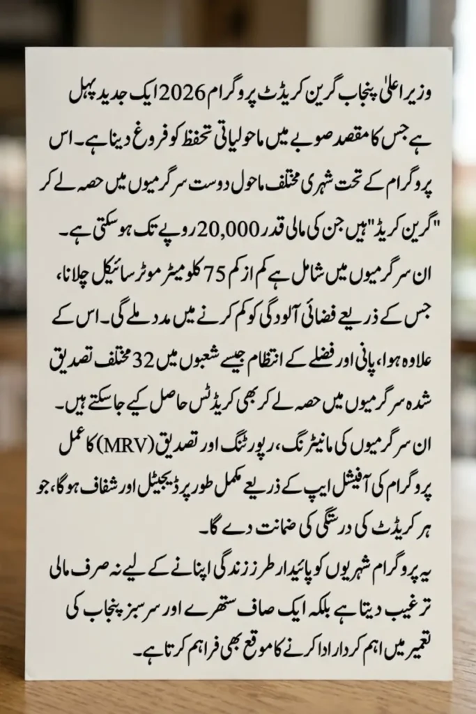 CM Punjab Green Credit Program 2026: How to Register and Earn Rewards for Cycling 75 KM