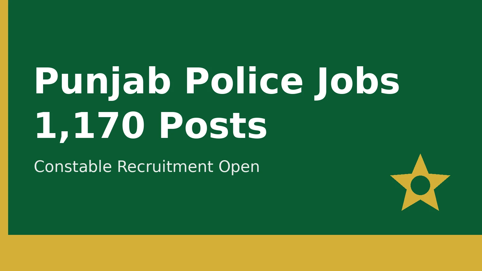Punjab Police Jobs