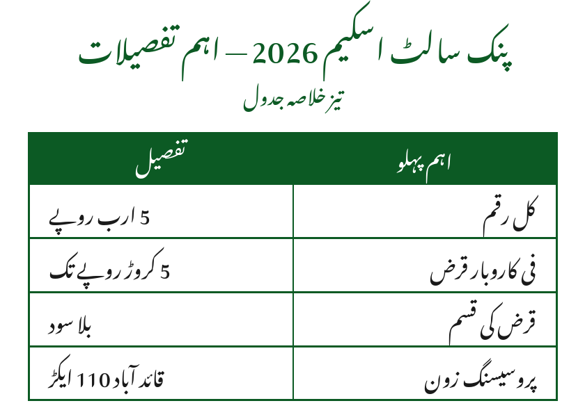 Pink Salt Scheme 2026 Urdu information